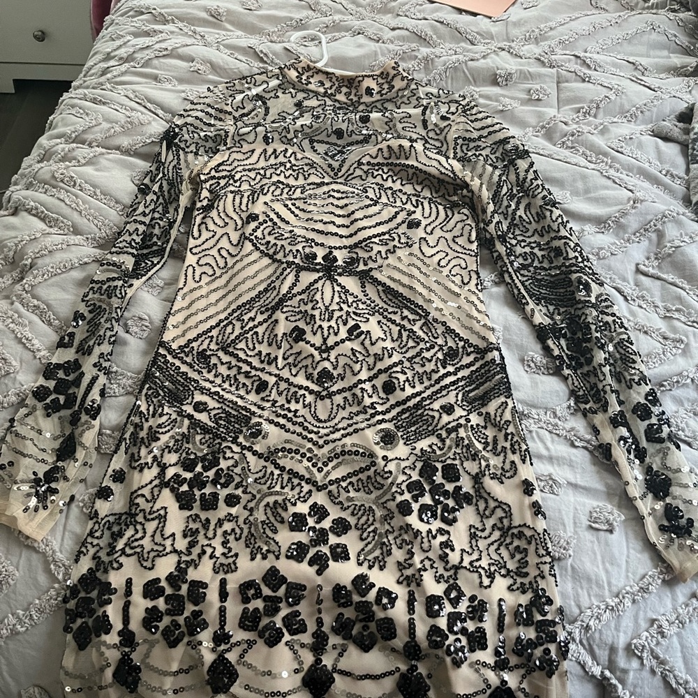 GB dillards sequence long sleeve homecoming dress